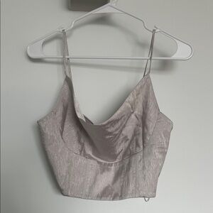 Chic Women's Metallic Cowl Neck Camisole